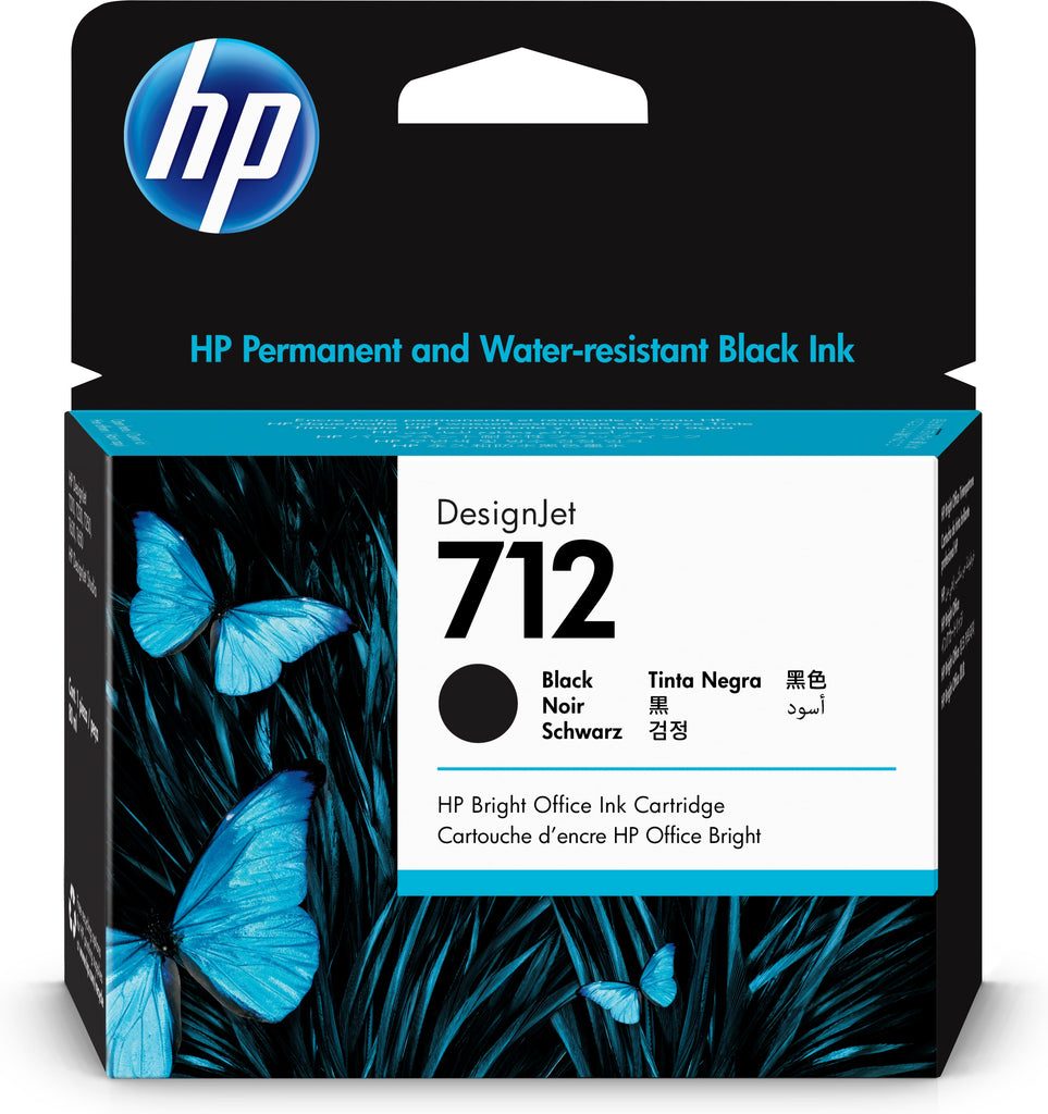HP Genuine 3ED71A / 712 Black Ink 80ml HP DesignJet T 200/250/630/650