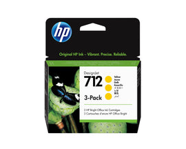 HP Genuine 3ED78A / 712 Ink cartridge yellow (3 pack) 29ml for HP DesignJet T 200
