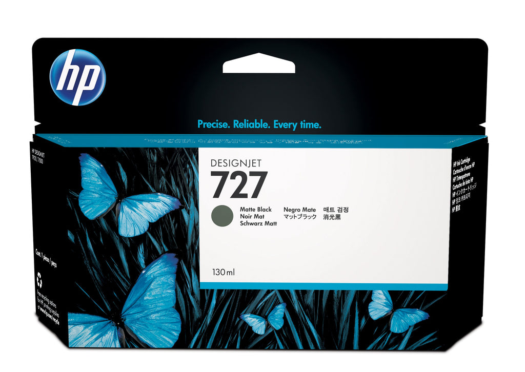 HP Genuine B3P22A 727 Matt Black Ink 130ml HP T920/930/1500/1530/2500/2530