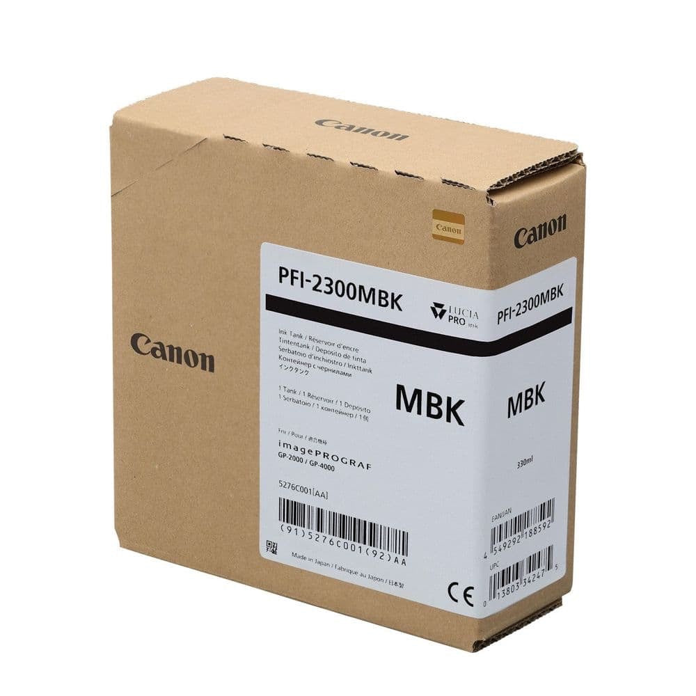 Canon PFI-2300MBK Genuine Ink Cartridge Matte Black 330ml 5276C001AA  PFI2300MBK - Canon PFI-2100 Ink