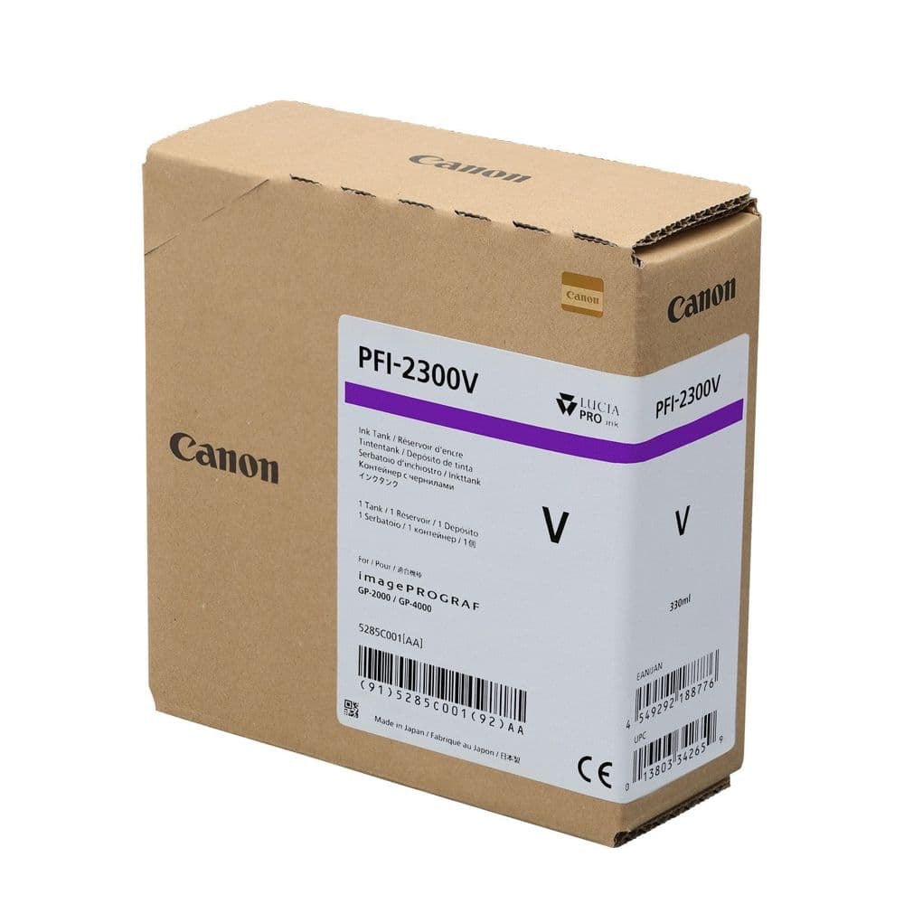 Canon PFI-2300V Genuine Ink Cartridge Violet 330ml 5285C001AA  PFI2300V - Canon PFI-2100 Ink