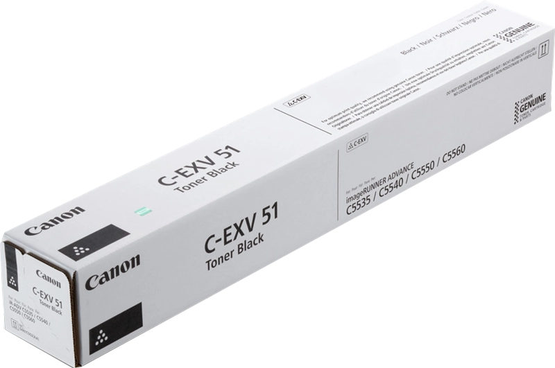 Canon Genuine C-EXV51 Black Toner 0481C002 High Capacity 69K Canon C5535 C5540i C5550i C5560i