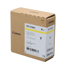 Load image into Gallery viewer, Canon PFI-2100Y Genuine Ink Cartridge Yellow 160ml 5269C001AA  PFI2100Y - Canon PFI-2100 Ink