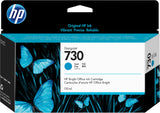 HP Genuine P2V62A / 730 Cyan Ink 130ml for HP DesignJet T 1600/1700/940