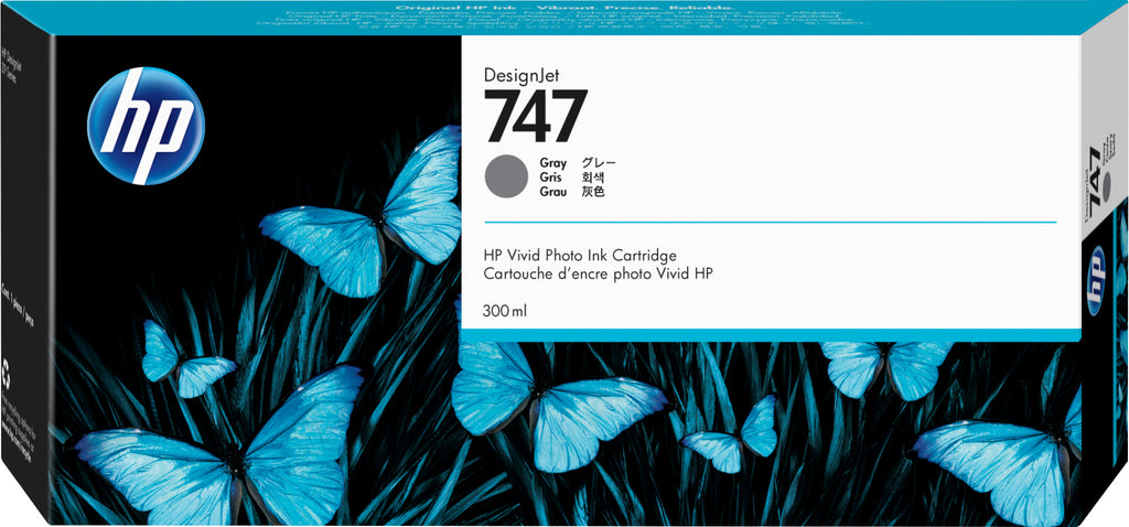 HP Genuine P2V86A / 746 Grey Ink 300ml for HP DesignJet Z 6/9+