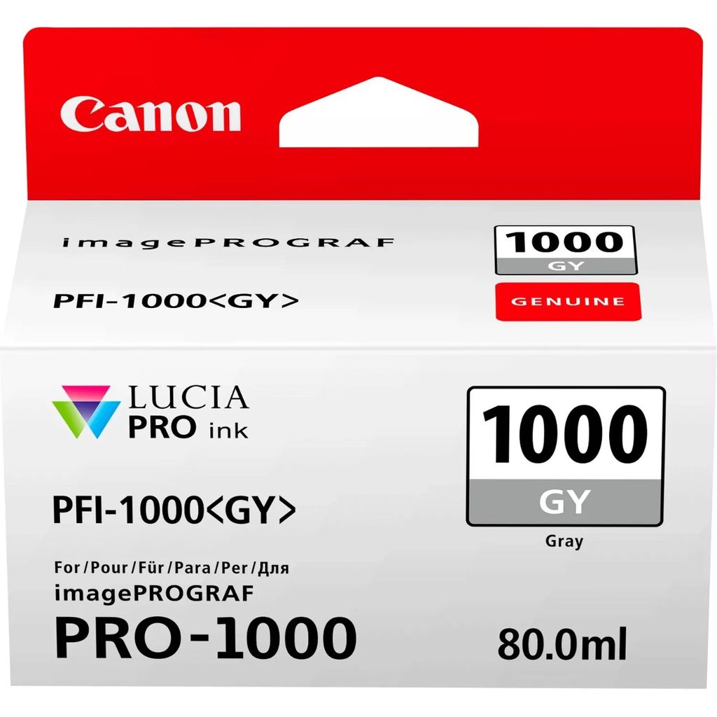Canon Genuine PFI-1000GY Grey Ink 0552C001AA 80ml Pro1000 PFI1000GY - PFI-1000 ink