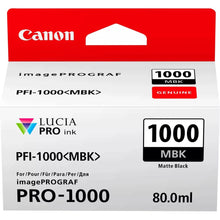 Load image into Gallery viewer, Canon Genuine PFI-1000MBK Matte Black Ink 0545C001AA 80ml Pro1000 PFI1000MBK - PFI-1000 ink