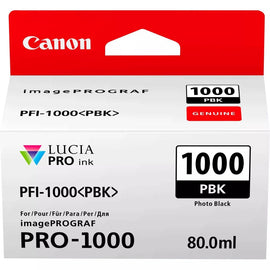 Canon Genuine PFI-1000PBK Photo Black Ink 0546C001AA 80ml Pro1000 PFI1000PBK - PFI-1000 ink