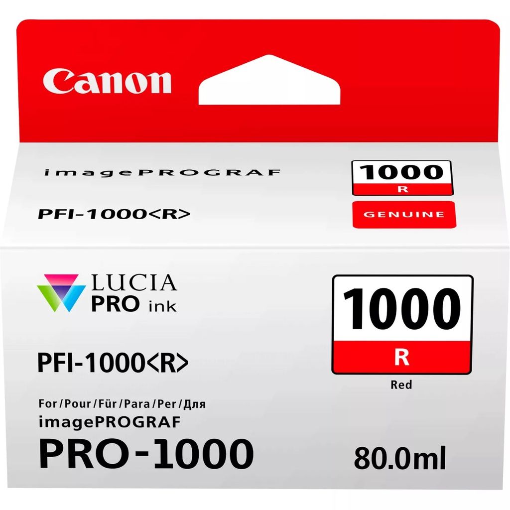 Canon Genuine PFI-1000R Red Ink 0554C001AA 80ml Pro1000 PFI1000R - PFI-1000 ink