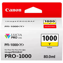 Load image into Gallery viewer, Canon Genuine PFI-1000Y Yellow Ink 0549C001AA 80ml Pro1000 PFI1000Y - PFI-1000 ink