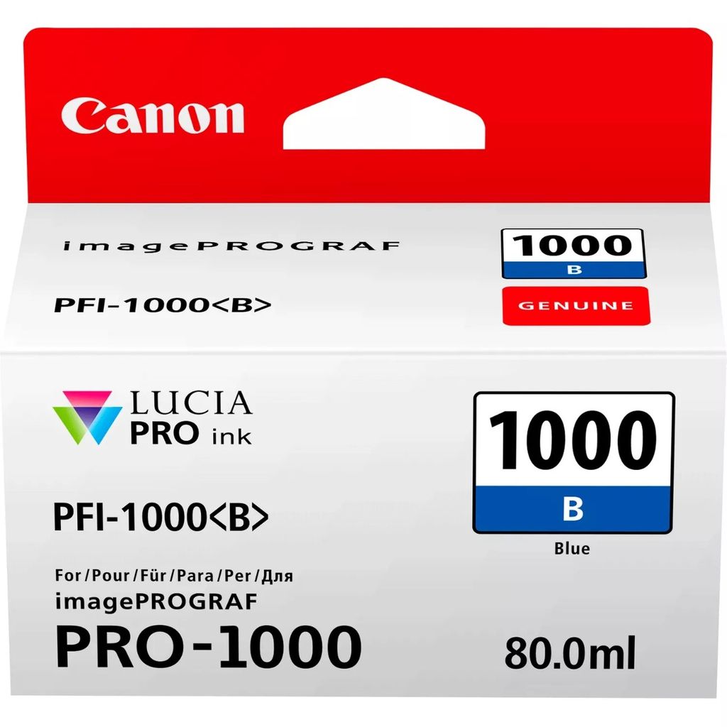 Canon Genuine PFI-1000B Blue Ink 0555C001AA 80ml Pro1000 PFI1000B - PFI-1000 ink