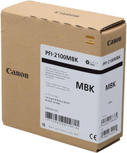 Load image into Gallery viewer, Canon PFI-2100MBK Genuine Ink Cartridge Matte Black 160ml 5265C001AA  PFI2100MBK - Canon PFI-2100 Ink