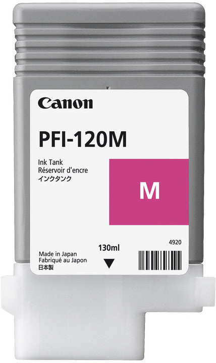Canon Genuine PFI-120M Ink Cartridge Magenta 130ml 2887C001AA PFI120M - Canon PFI-120 Ink