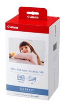Load image into Gallery viewer, Canon Genuine KP-108IN 3115B001AA Photo cartridge + Paper 10x15 cm, 3x36 pages Pack=3 KP108IN for Canon CP 100/1000/820/900
