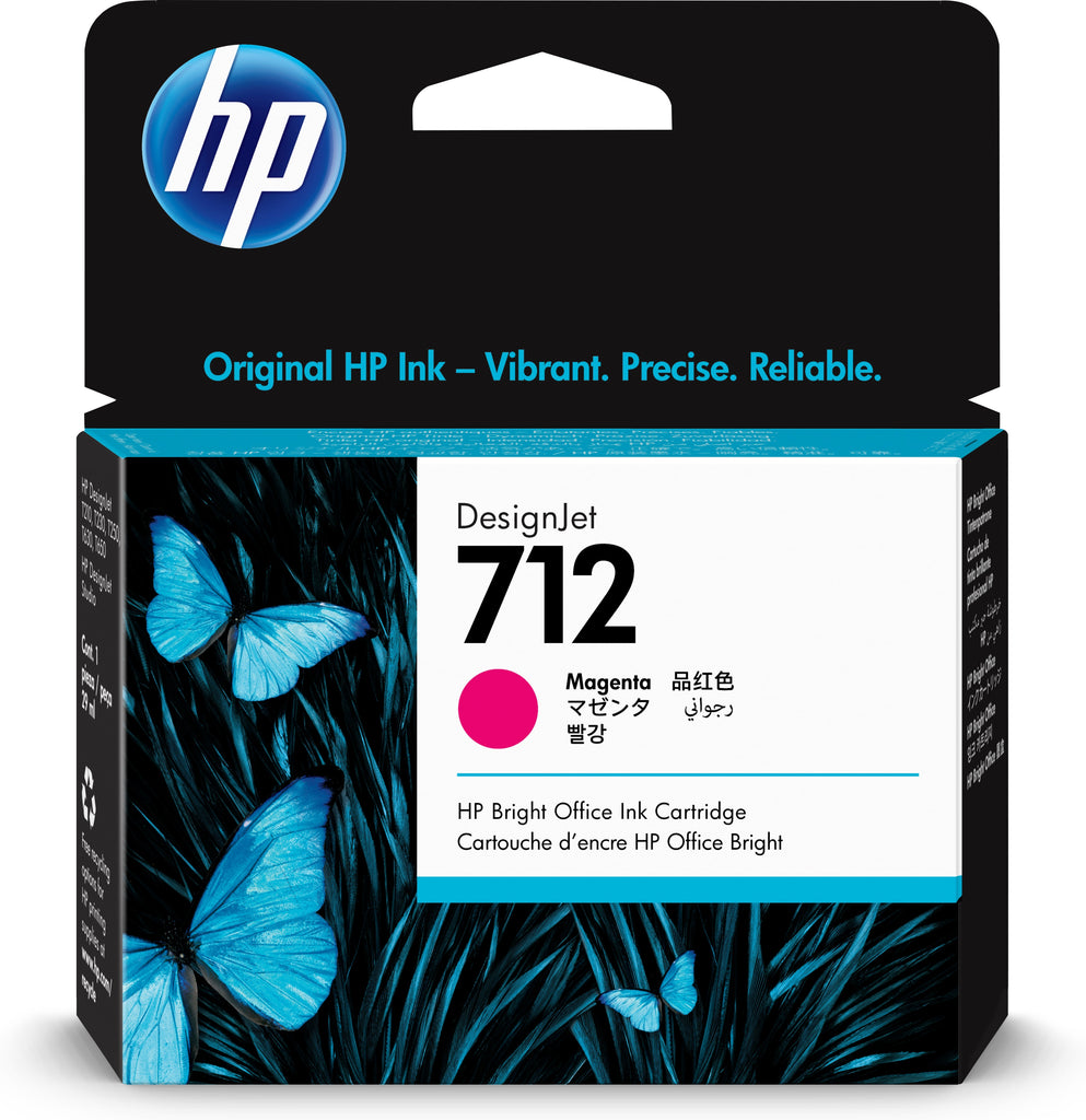 HP Genuine 3ED68A / 712 Ink cartridge magenta 29ml for HP DesignJet T 200