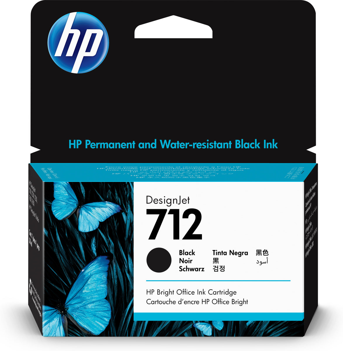 HP Genuine 3ED70A / 712 Black Ink 38ml for HP DesignJet T 200 – Rainbow ...