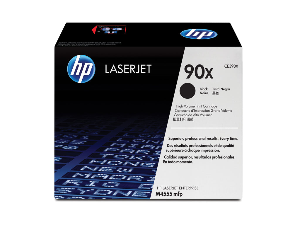 HP Genuine CE390X 90X Toner cartridge black, 24K pages for HP LaserJet M 4555/602