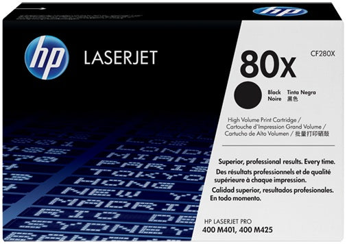 HP Genuine CF280X 80X Toner cartridge black high-capacity, 6.9K pages for HP Pro 400