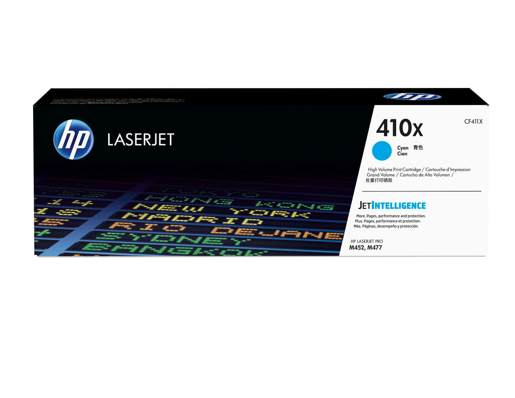 HP Genuine CF411X 410X Toner cartridge cyan high-capacity, 5K pages for HP Pro M 452